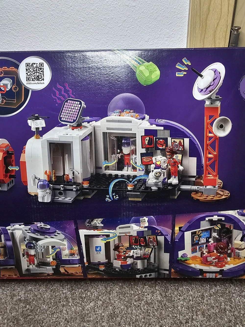 Lego Friends Purple, White & Red Space Base Play Set
